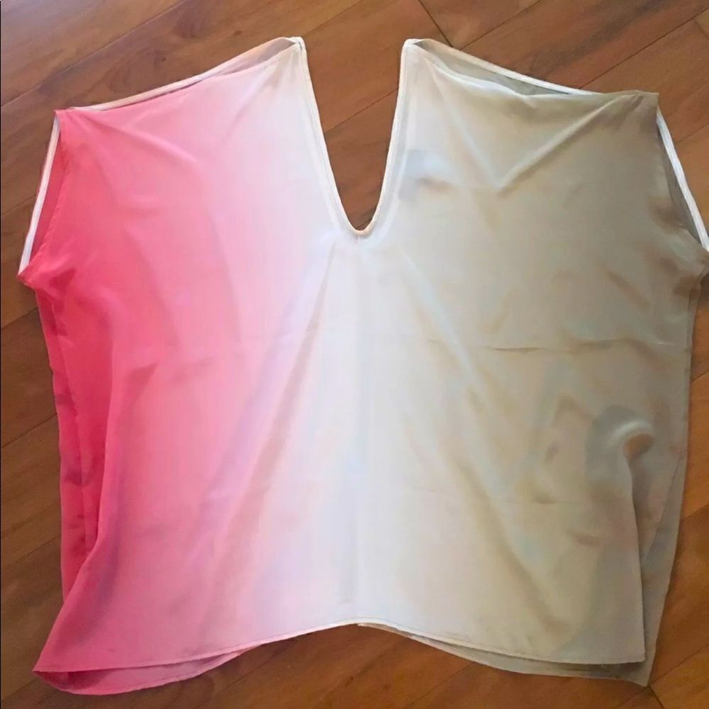 Cold shoulder Ombré Karina Grimaldi Silk top